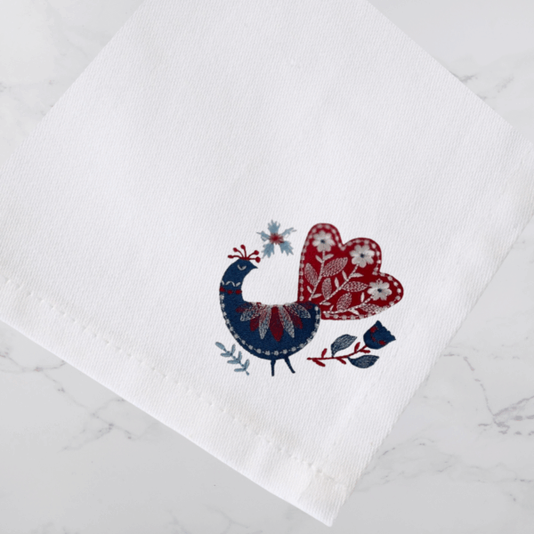 scandinavian embroidered cotton napkin premium 100% cotton scandinavian embroidered cotton napkin premium 100% cotton