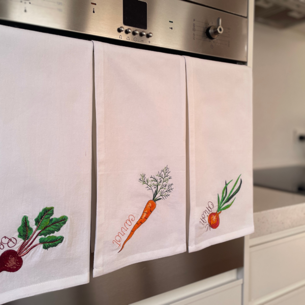 cotton tea towel garden harvest set cotton tea towel garden harvest set