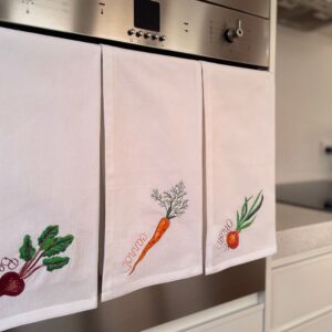 cotton tea towel garden harvest set