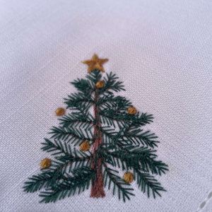 christmas tree linen dinner napkin festive holiday cheer