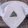 christmas tree linen dinner napkin festive holiday cheer