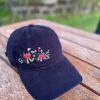 embroidered mushroom cotton baseball cap – soft unstructured fit