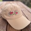 embroidered mushroom cotton baseball cap – soft unstructured fit
