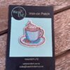 coffee embroidered patch – cute coffee lover iron on patch