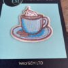 coffee embroidered patch – cute coffee lover iron on patch