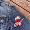 baseball bat ball and cap embroidered patch, iron on sports badge