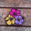 hawaiian floral embroidered iron on patch – tropical flower design hawaiian floral embroidered iron on patch – tropical flower design