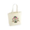 floral insect embroidered cotton tote bag floral insect embroidered cotton tote bag