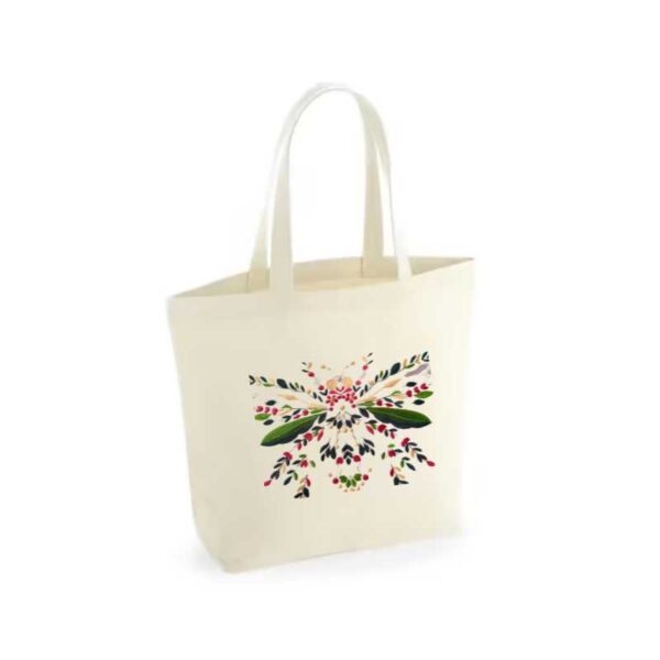 floral insect embroidered cotton tote bag floral insect embroidered cotton tote bag