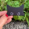 black cat pocket embroidered iron on patch for clothes jacket bag accessory