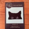 black cat pocket embroidered iron on patch for clothes jacket bag accessory