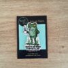 frog coffee embroidered patch, funny meme iron on applique for jacket or bag