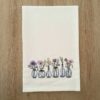 farmhouse flowers embroidered tea towel | 100% cotton flour sack kitchen towel