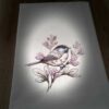 birds and blooms chickadee embroidered tea towel | 100% cotton flour sack kitchen towel