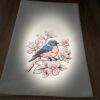 embroidered bluebird tea towel | 100% cotton flour sack kitchen towel